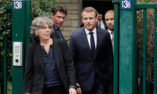 Emmanuel Macron y la hija de Maurice Audin Francia reconoce el uso de torturas durante la guerra de Argelia